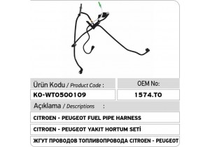 1574T0 Citroen - Peugeot Yakıt Hortum Seti