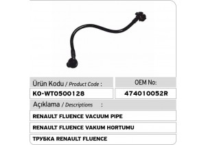 474010052R Renault Fluence - Megane III Westinghouse Hortumu