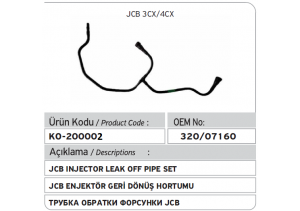 JCB Enjektör Geri Dönüş Hortumu 320/07160