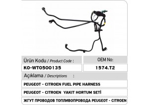 1574T2 Peugeot - Citroen Yakıt Hortum Seti 