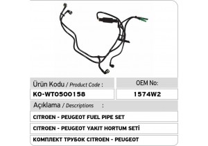 1574W2 Citroen - Peugeot Yakıt Hortum Seti