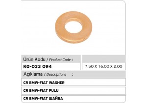 CR BMW-FIAT Enjektör Pulu (7.50 x 16.00 x 2.00)