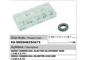 Denso Common Rail Enjektör Ayar Şim Seti 3.50 X 6.75 mm