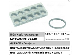 MAN TGA Enjektör Ayar Şim Seti 19.50 X 22.80 mm