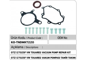 07Z127025F VW Touareg Tandem Vakum Pompası Tamir Takımı