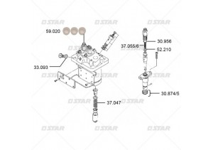 Tamir Takımı ZEXEL KUBOTA 3CYL Pompa 104205-3072=H104205317