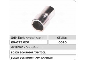 Bosch 306 Rotor Tapa Anahtarı