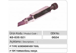 P Tipi Tornavidalı Maşa