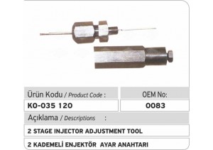 2 Kademeli Enjektör Ayar Anahtarı