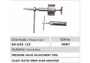 Yıldız Tazyik Sibop Ayar Anahtarı 