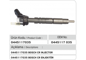 0445117034 (0445117035) Bosch Piezo Enjektör A6510702987