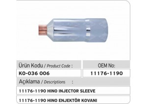 11176-1190 Hino Enjektör Kovanı