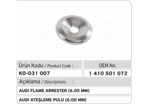 1410501072 Audi Ateşleme Pulu (6.00 mm)