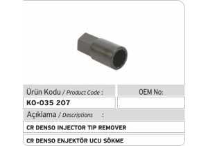 Denso Common Rail Enjektör Ucu Sökme Anahtarı