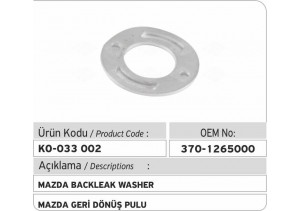 370-1265000 Mazda Geri Dönüş Pulu