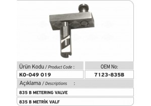 7123-835 B Metrik Valf