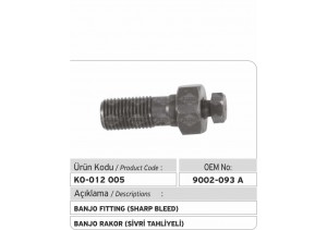 9002-093A Banjo Rakor (sivri tahliyeli)