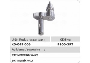 9100-397 Metrik Valf