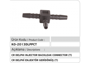 Delphi Common Rail Enjektör Geri Dönüş Plastiği T