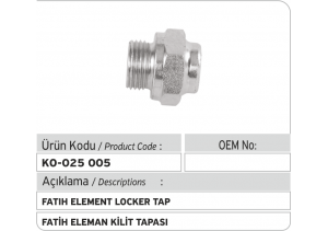 Fatih Eleman Kilit Tapası