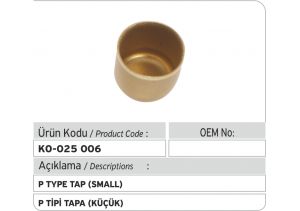 P Tipi Pompa Tapası (küçük)