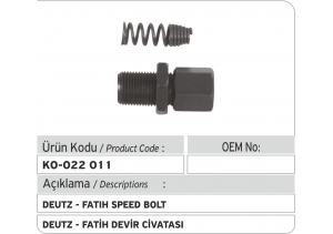 Deutz-Fatih Devir Civatası