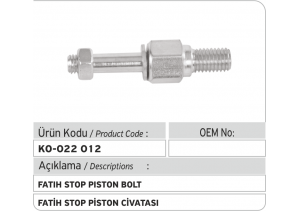 Fatih Stop Piston Civatası