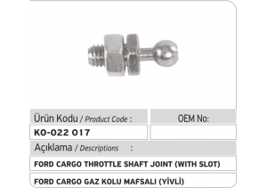 Ford Cargo Gaz Kolu Mafsalı (yivli)