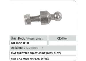 Fiat Gaz Kolu Mafsalı (yivli)