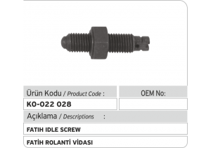 Fatih - Cummins Rolanti Vidası