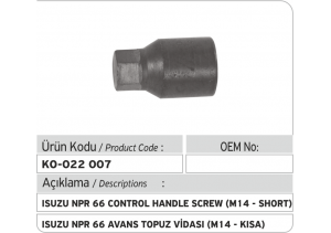 Isuzu NPR 66 Avans Topuz Vidası (M14-kısa)