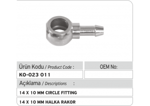 14 x 10 mm Halka Rakor