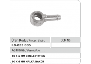 10 x 6 mm Halka Rakor