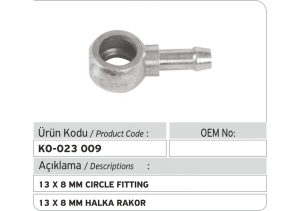 13 x 8 mm Halka Rakor