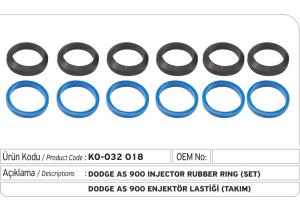 Dodge AS 900 Enjektör Lastik Seti