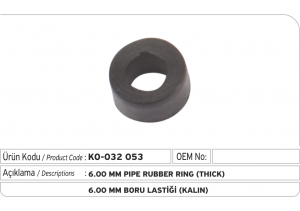 6.00 mm Boru Lastiği (kalın)