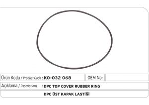 DPC Üst Kapak Lastiği