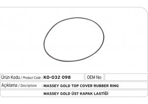 Massey Gold Üst Kapak Oring