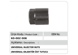 Universal Enjektör Üst Tutucu