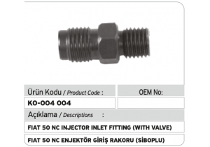 Fiat 50 NC Enjektör Giriş Rakoru (siboplu)