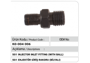 7123-501 Enjektör Giriş Rakoru (siboplu)