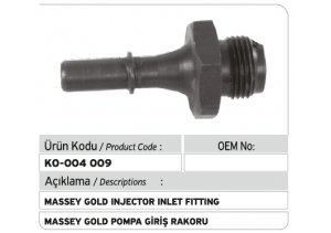 Massey Gold Enjektör Giriş Rakoru