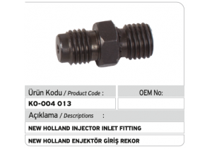 New Holland Enjektör Giriş Rakoru