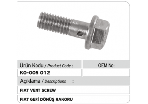 Fiat Geri Dönüş Rakoru