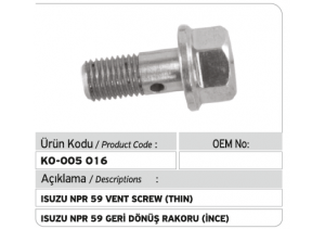 Isuzu NPR 59 Geri Dönüş Rakoru (ince)