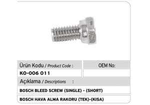 Bosch Hava Alma Rakoru (kısa)