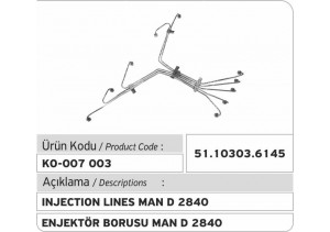 MAN D 2840 Enjektör Borusu 51.10303.6145