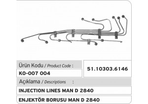 MAN D 2840 Enjektör Borusu 51.10303.6146