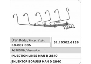 MAN D 2840 Enjektör Borusu 51.10302.6139