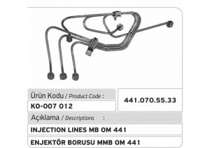 441.070.55.33 MB OM 441 Enjektör Borusu